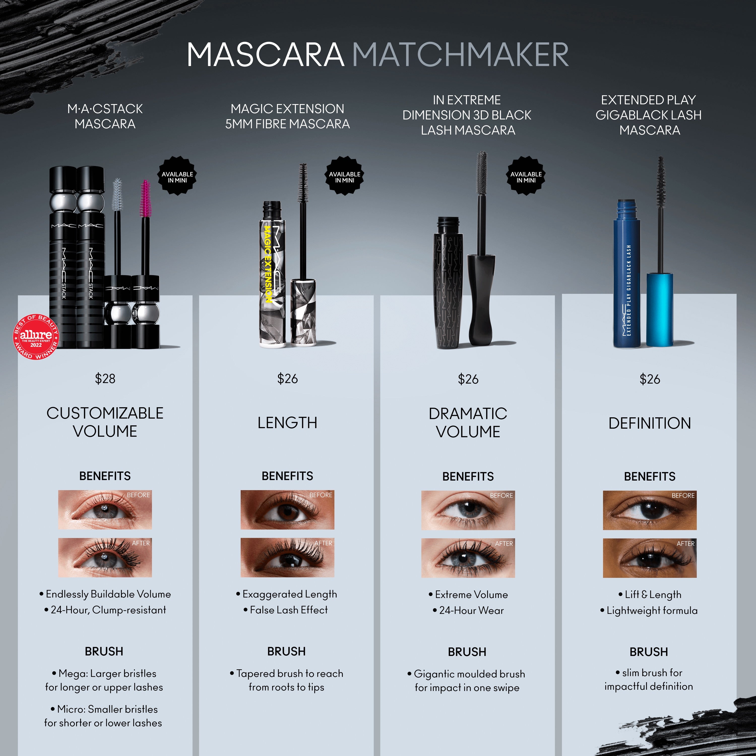 M·A·CStack Mascara / Mini M·A·C | Fresh Routine Favorite