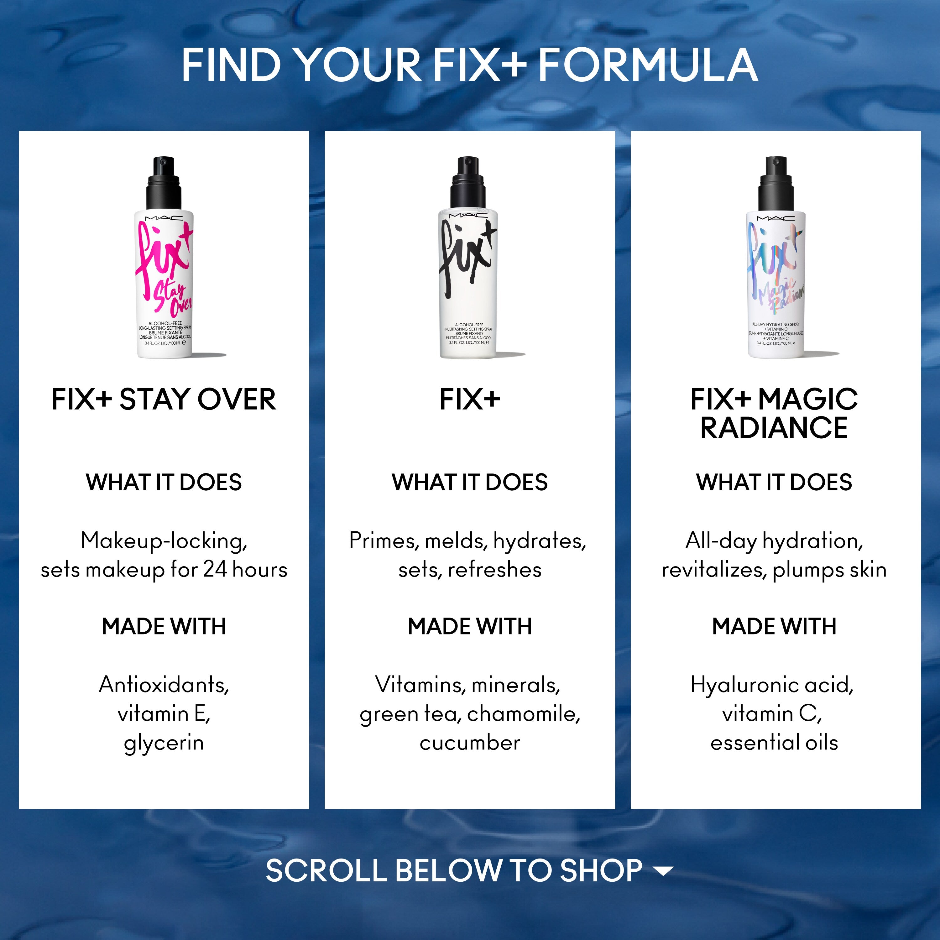 Fix+ Stay Over Alcohol-Free 24HR Setting Spray | Fresh Daily Favorite